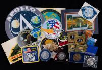 Collection of Vintage Original Stickers, Medallions, Match Books the Majority Apollo Missions. Also Included NASA and Contractor
