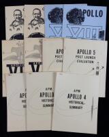 Two Sets of Historical Summaries for Apollo 4, Apollo 5, Apollo 7, and Apollo 8. All Vintage Originals and Authored by Clark McC