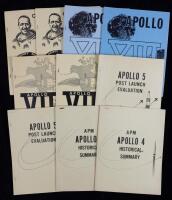 Two Sets of Historical Summaries for Apollo 4, Apollo 5, Apollo 7, and Apollo 8. All Vintage Originals and Authored by Clark McC