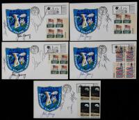 Apollo 10: Five Insurance Style, Crew Signed Covers all Dated the Launch Date at Kennedy Space Center. Stafford, Young and Cerna