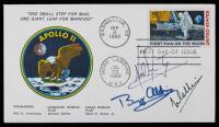 Outstanding, Type Three Insurance Style Cover First Day Issue of First Man on the Moon Stamp Signed by Armstrong, Aldrin and Col