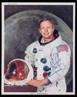 Apollo 11: Neil Armstrong, First Man on the Moon. Outstanding Signed NASA Portrait Photo in White Suit