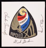 Concept Design by Clark McClelland for the Apollo 12 Logo. Signed by Crew: Conrad, Gordon and Bean