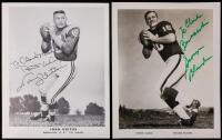 Two of Football's Legendary Quarterbacks: Johnny Unitas and George Blanda Signed Photos