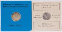 Pair of Franklin Mint Mini Moon Medals