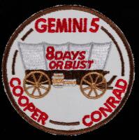 Extremely Rare, Vintage Original Gemini 5 "8 Days or Bust" Condemned Patch Ex. The L. Gordon Cooper Collection.