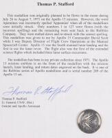 Apollo 15 Sterling Silver Commemorative Medallion Given to Thomas Stafford by Commander Dave Scott Superior Condition & Provenan