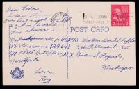 Roger B. Chaffee, Apollo One Command Module Tragedy. Post Card Written to His Parents Conveying His New Address