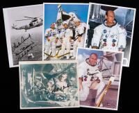 Apollo 12: Collection of Two, Crew-Signed Photos One "Recovey", Group Shot in Front of LM + Individually Signed Portrait Photos