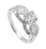 Beautiful Engagement Ring That Absolutely Sparkles in 18K White Gold Centered with a Fine .50 Carat Diamond - 2