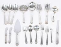 Vintage, George II from Watson Sterling Silver, England Hallmarked Sterling Silver with Appropriate Hallmarks, 104 Pieces in Fin