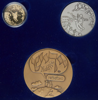 Tribute to Yiddish, Set of Gold, Silver and Bronze State Medals