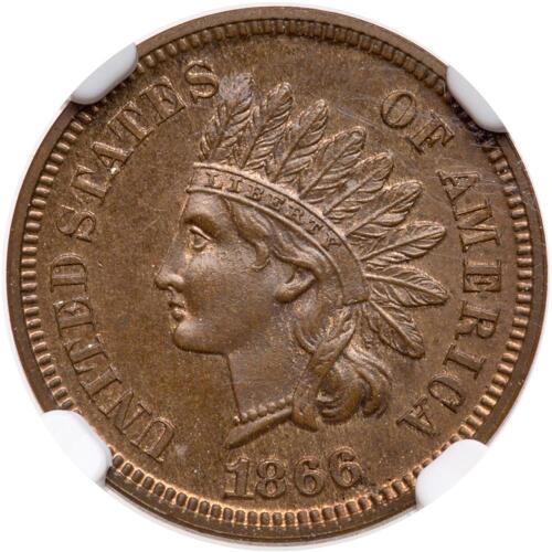 1866 Indian Head 1C NGC PF64 BN
