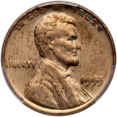 1955 Lincoln 1C. Dbld Die Obv