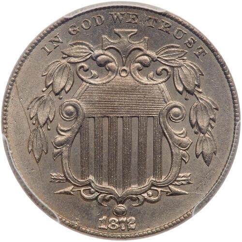 1872 Shield 5C PCGS MS66