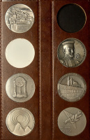 Lot of Six 59mm. Antiqued Silver State Medals