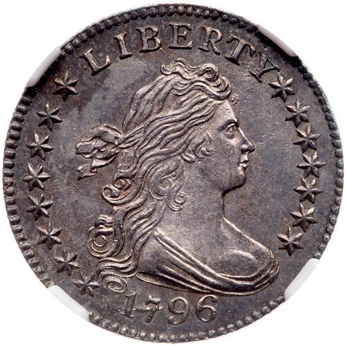 1796 Draped Bust Dime. JR-6, Rarity 3