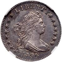 1796 Draped Bust Dime. JR-6, Rarity 3
