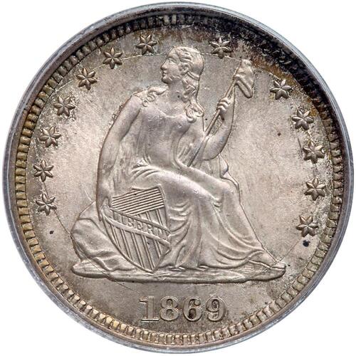 1869-S Liberty Seated 25C
