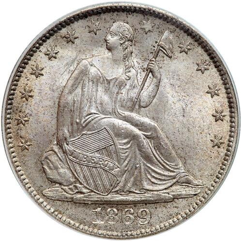 1869-S Liberty Seated 50C