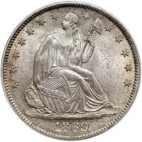 1869-S Liberty Seated 50C