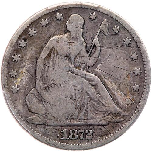 1872-CC Liberty Seated Half Dollar