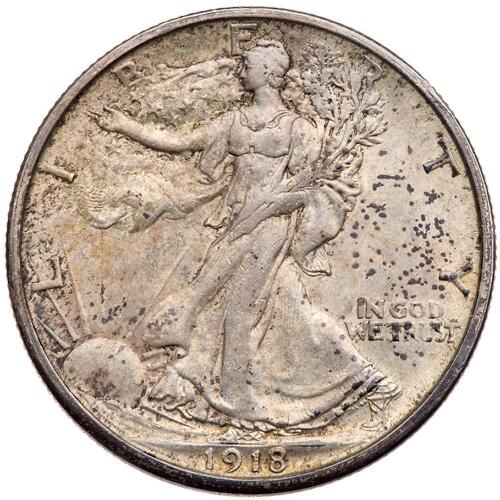 1918-S Liberty Walking 50C