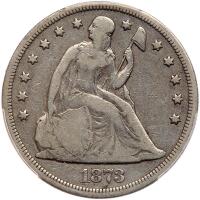 1873 Liberty Seated $1