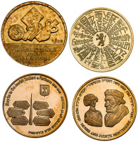 Lot of Four Different 22mm. Gold State Medals
