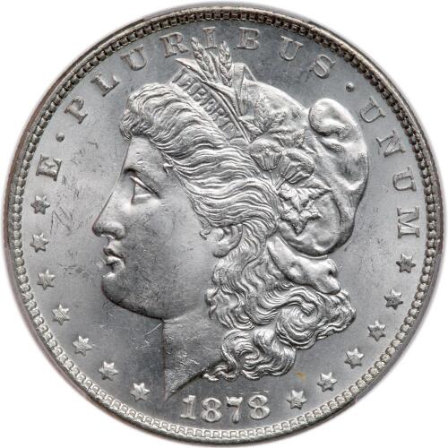 1878 Morgan $1. Strongly Dbld Tail Feathers