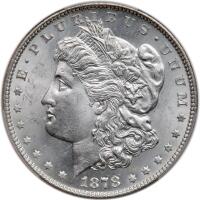 1878 Morgan $1. Strongly Dbld Tail Feathers
