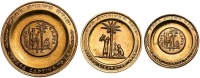 Set of Three Israel Liberated Gold State Medals