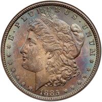 1885 Morgan $1 PCI MS66