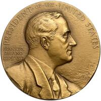 1937. U.S. Mint Medal of Franklin Delano Roosevelt