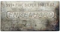 JM 100 Ounce .999+ Silver Bar Johnson-Matthey Stamped
