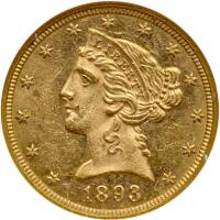 1893 $5 Liberty