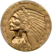1909 $5 Indian