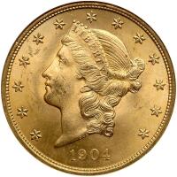 1904 $20 Liberty NGC MS65