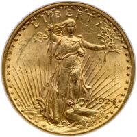 1924 $20 St. Gaudens NGC MS63