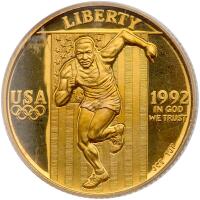 1992-W XXV Olympiad $5 Gold