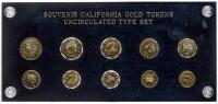 10 Piece Souvenir California Token Type Set.