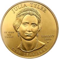 2009-W. $10.00 Jilia Tyler 1/2 ozt Gold