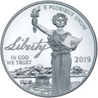 2019-W. $100.00 Platinum Gem Proof Coin - Liberty