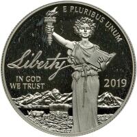 2019-W. $100.00 Platinum Gem Proof Coin - Liberty