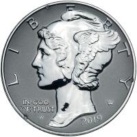 2019-W. $25.00 American Eagle One Once Palladium Reverse Proof Coin