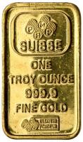 Swisse One Troy Ounce Pamp Gold Bar 999.9 Fine