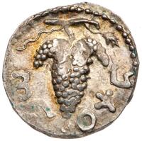 Bar Kokhba Revolt, Undated (Year 3) 134/5 CE. Year Three Silver Zuz (3.32 g)