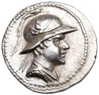 Bactrian Kingdom. Eukratides I, 171-145 BC. Silver Drachm (4.27g)