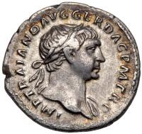 Trajan. Silver Denarius (3.14 g), AD 98-117 Choice VF