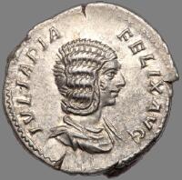 Julia Domna. Silver Denarius (3.48 g), Augusta, AD 193-217 Superb XF